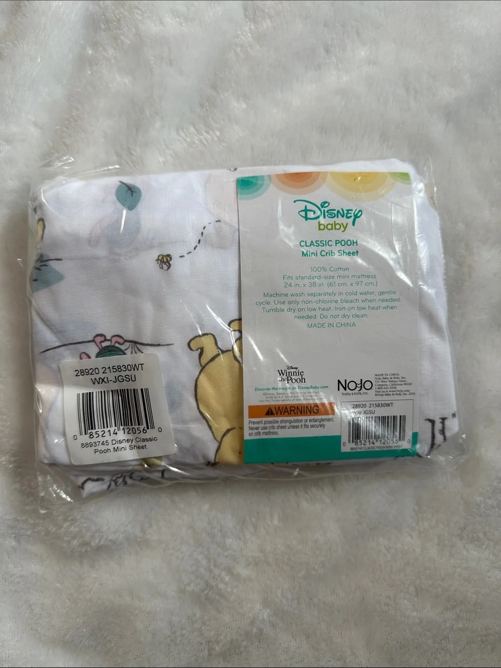 Disney Classic Pooh Mini Crib Sheet